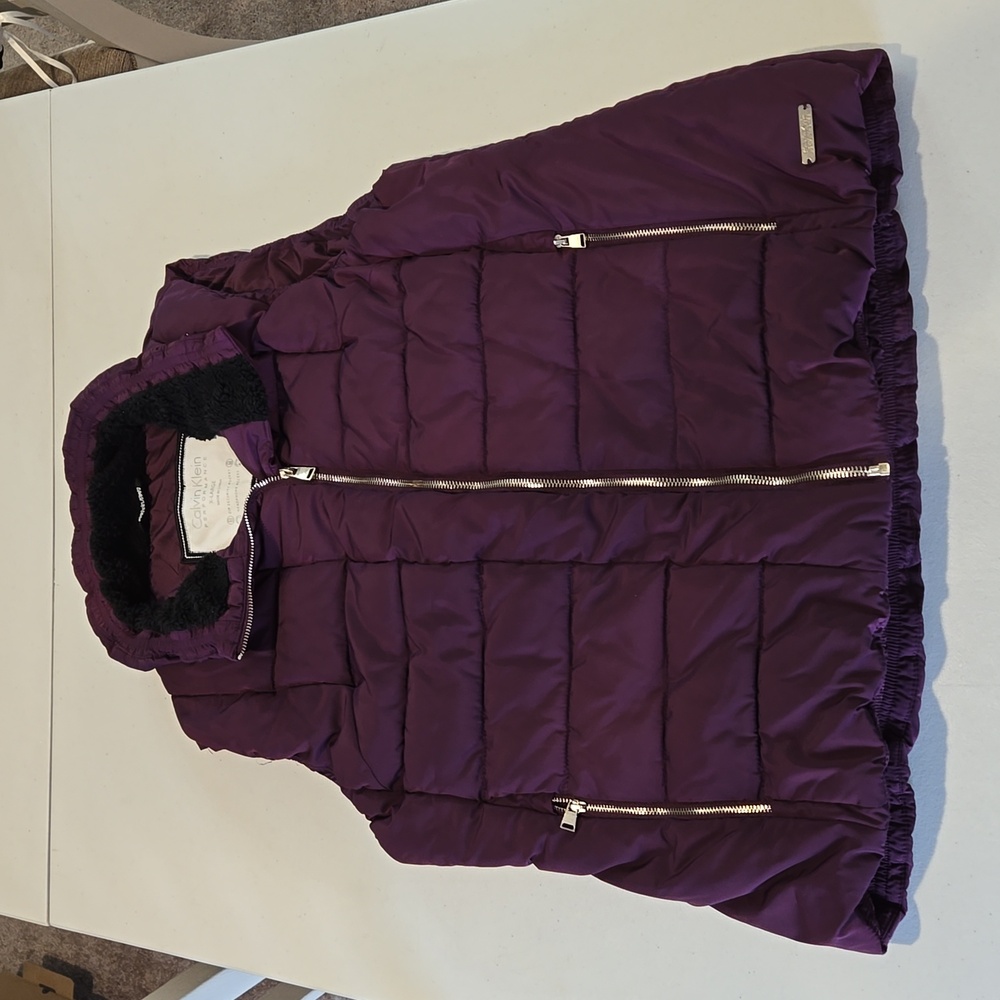 Calvin Klein puffy vest, wine color, size XL, used excellent condition